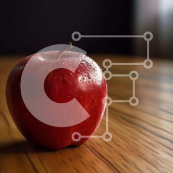 Intra Συλλεκτικό Ξύλινο Παζλ Plywood  4mm - Φρέσκο ​​κόκκινο μήλο σε ένα ξύλινο τραπέζι μπροστά από ένα παράθυρο Σε Ξύλινο Κουτί - Διαστάσεις: 10x10 cm – 25 κομμάτια - Image 1