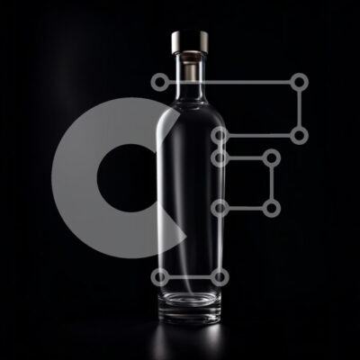 Intra Συλλεκτικό Ξύλινο Παζλ Plywood  4mm - Άδειο διαφανές γυάλινο μπουκάλι με ασημένιο καπάκι Σε Ξύλινο Κουτί - Διαστάσεις: 10x10 cm – 25 κομμάτια - Image 1