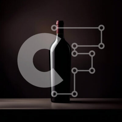 Intra Συλλεκτικό Ξύλινο Παζλ Plywood  4mm - Όμορφη εικόνα του μπουκαλιού κόκκινου κρασιού σε δωμάτιο με χαμηλό φωτισμό Σε Ξύλινο Κουτί - Διαστάσεις: 10x10 cm – 25 κομμάτια - Image 1