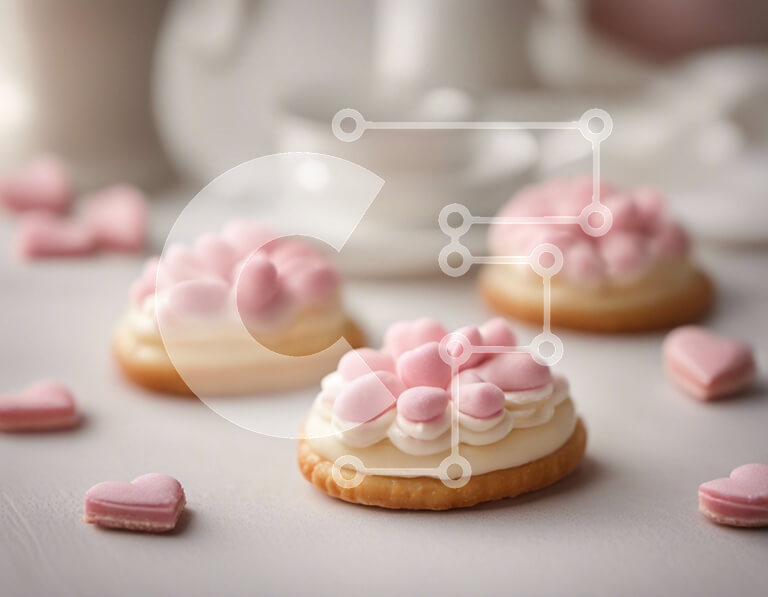 Intra Συλλεκτικό Ξύλινο Παζλ Plywood  4mm - Νόστιμα επιδόρπια σε λευκό τραπέζι Σε Ξύλινο Κουτί - Διαστάσεις: 10x10 cm – 25 κομμάτια