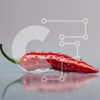 Intra Συλλεκτικό Ξύλινο Παζλ Plywood  4mm - Φρέσκια κόκκινη πιπεριά τσίλι με σταγονίδια νερού Σε Ξύλινο Κουτί - Διαστάσεις: 10x10 cm – 25 κομμάτια - Image 1