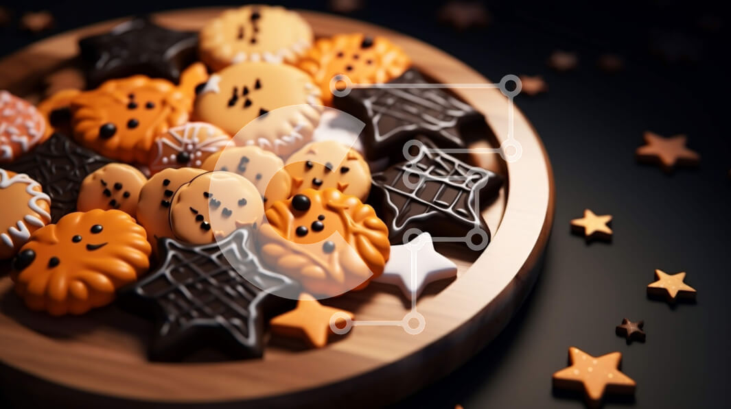 Intra Συλλεκτικό Ξύλινο Παζλ Plywood  4mm - Μπολ με διάφορα μπισκότα με σχήματα σοκολάτας και αστεριών Σε Ξύλινο Κουτί - Διαστάσεις: 10x10 cm – 25 κομμάτια