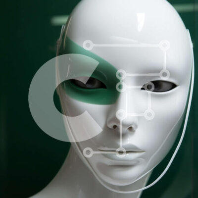 Intra Συλλεκτικό Ξύλινο Παζλ Plywood  4mm - Μανεκέν με λευκό πρόσωπο και πράσινα μάτια Σε Ξύλινο Κουτί - Διαστάσεις: 10x10 cm – 25 κομμάτια - Image 1