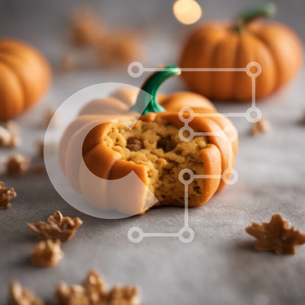 Intra Συλλεκτικό Ξύλινο Παζλ Plywood  4mm - Ομάδα μπισκότων σε σχήμα κολοκύθας με φύλλα Σε Ξύλινο Κουτί - Διαστάσεις: 10x10 cm – 25 κομμάτια