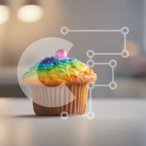 Intra Συλλεκτικό Ξύλινο Παζλ Plywood  4mm - Rainbow Cupcake σε ξύλινο τραπέζι Σε Ξύλινο Κουτί - Διαστάσεις: 10x10 cm – 25 κομμάτια