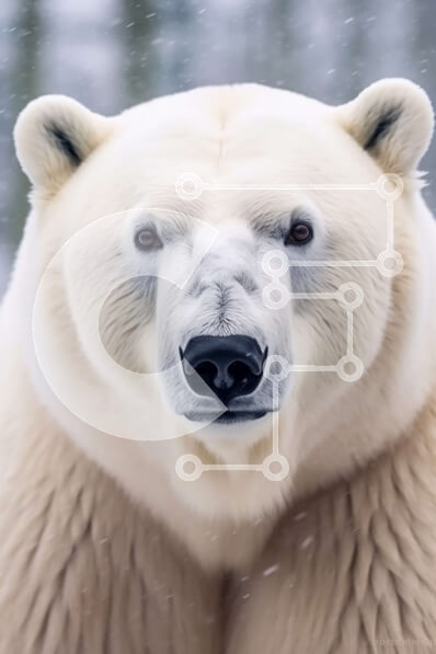 Intra Συλλεκτικό Ξύλινο Παζλ Plywood  4mm - Εκπληκτική εικόνα μιας λευκής πολικής αρκούδας με καφέ μπαλώματα Σε Ξύλινο Κουτί - Διαστάσεις: 10x10 cm – 25 κομμάτια