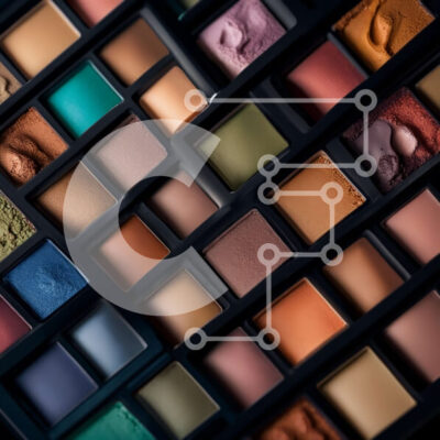 Intra Συλλεκτικό Ξύλινο Παζλ Plywood  4mm - Κοντινό πλάνο με ζωντανή παλέτα σκιών σε μαύρο φόντο Σε Ξύλινο Κουτί - Διαστάσεις: 10x10 cm – 25 κομμάτια - Image 1