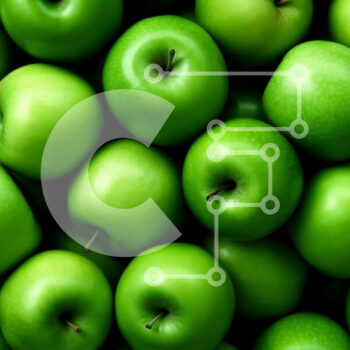 Intra Συλλεκτικό Ξύλινο Παζλ Plywood  4mm - Φρέσκος σωρός από πράσινα μήλα σε ξύλινο τραπέζι Σε Ξύλινο Κουτί - Διαστάσεις: 10x10 cm – 25 κομμάτια - Image 1