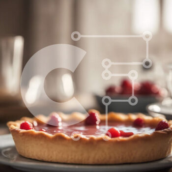 Intra Συλλεκτικό Ξύλινο Παζλ Plywood  4mm - Φρεσκοψημένη πίτα βατόμουρου σε ένα τραπέζι Σε Ξύλινο Κουτί - Διαστάσεις: 10x10 cm – 25 κομμάτια - Image 1