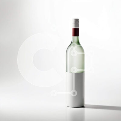 Intra Συλλεκτικό Ξύλινο Παζλ Plywood  4mm - Κομψό μπουκάλι λευκό κρασί με πράσινη ετικέτα και φελλό Σε Ξύλινο Κουτί - Διαστάσεις: 10x10 cm – 25 κομμάτια - Image 1