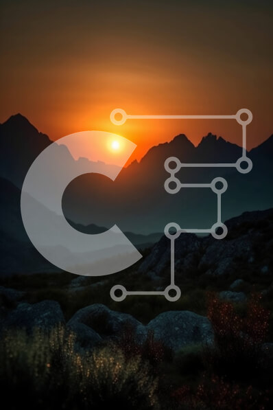 Intra Συλλεκτικό Ξύλινο Παζλ Plywood  4mm - Ηλιοβασίλεμα πέρα ​​από την οροσειρά Σε Ξύλινο Κουτί - Διαστάσεις: 10x10 cm – 25 κομμάτια