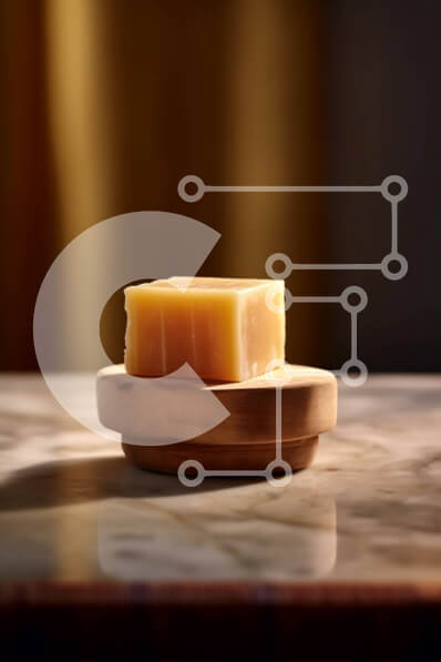 Intra Συλλεκτικό Ξύλινο Παζλ Plywood  4mm - Νόστιμη σανίδα τυριών με φέτες τυριού τσένταρ Σε Ξύλινο Κουτί - Διαστάσεις: 10x10 cm – 25 κομμάτια