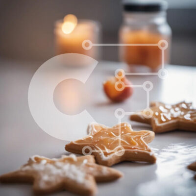 Intra Συλλεκτικό Ξύλινο Παζλ Plywood  4mm - Διάφορα μπισκότα σε λευκό τραπέζι Σε Ξύλινο Κουτί - Διαστάσεις: 10x10 cm – 25 κομμάτια - Image 1