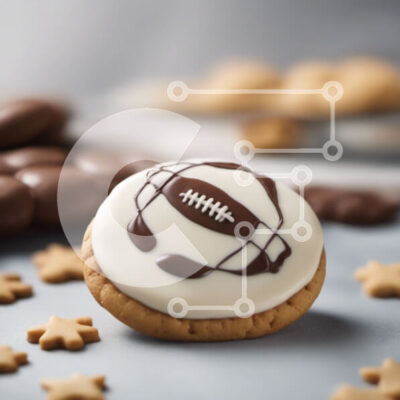 Intra Συλλεκτικό Ξύλινο Παζλ Plywood 4mm - Μπισκότο σε σχήμα ποδοσφαίρου με λευκό παγωμένο και πασπάλισμα Σε Ξύλινο Κουτί - Διαστάσεις: 10x10 cm – 25 κομμάτια - Image 1