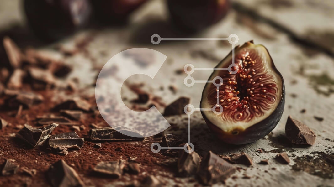 Intra Συλλεκτικό Ξύλινο Παζλ Plywood  4mm - Μισοφαγωμένα τσιπάκια σύκου και σοκολάτας σε ένα τραπέζι Σε Ξύλινο Κουτί - Διαστάσεις: 10x10 cm – 25 κομμάτια