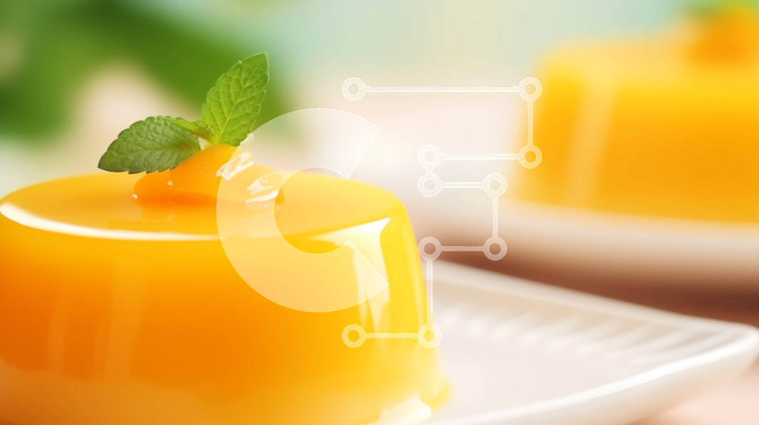 Intra Συλλεκτικό Ξύλινο Παζλ Plywood  4mm - Νόστιμα επιδόρπια κρέμας μάνγκο σε λευκά πιάτα Σε Ξύλινο Κουτί - Διαστάσεις: 10x10 cm – 25 κομμάτια