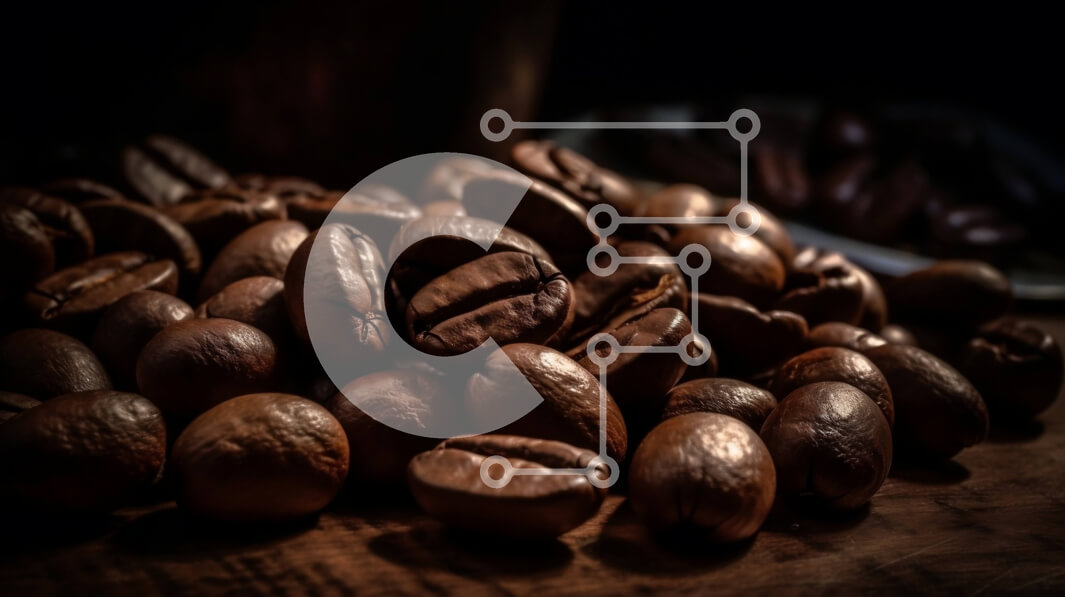 Intra Συλλεκτικό Ξύλινο Παζλ Plywood  4mm - Όμορφη εικόνα από φρεσκοψημένους κόκκους καφέ σε ένα ξύλινο τραπέζι Σε Ξύλινο Κουτί - Διαστάσεις: 10x10 cm – 25 κομμάτια