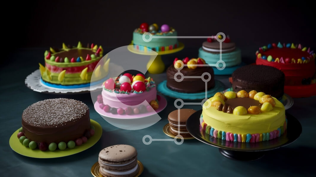 Intra Συλλεκτικό Ξύλινο Παζλ Plywood  4mm - Φωτεινές και γιορτινές τούρτες γενεθλίων για την επόμενη γιορτή σας Σε Ξύλινο Κουτί - Διαστάσεις: 10x10 cm – 25 κομμάτια