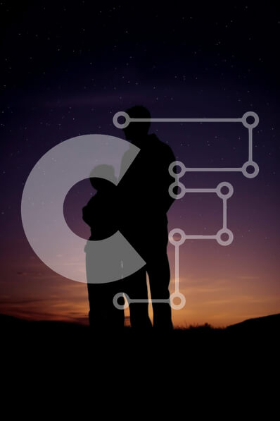 Intra Συλλεκτικό Ξύλινο Παζλ Plywood  4mm - Σιλουέτες πατέρα και παιδιού στο χορταριασμένο χωράφι τη νύχτα Σε Ξύλινο Κουτί - Διαστάσεις: 10x10 cm – 25 κομμάτια