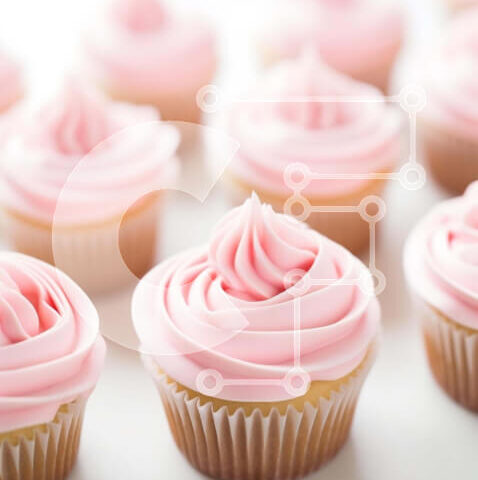 Intra Συλλεκτικό Ξύλινο Παζλ Plywood 4mm - Ποικιλία ροζ cupcakes με λευκό πάγωμα Σε Ξύλινο Κουτί - Διαστάσεις: 10x10 cm – 25 κομμάτια - Image 1