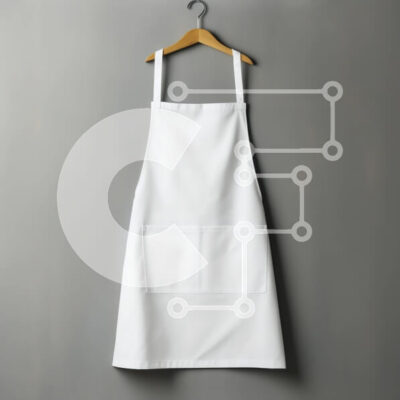 Intra Συλλεκτικό Ξύλινο Παζλ Plywood 4mm - Λευκή ποδιά με μπροστινή τσέπη Σε Ξύλινο Κουτί - Διαστάσεις: 10x10 cm – 25 κομμάτια - Image 1