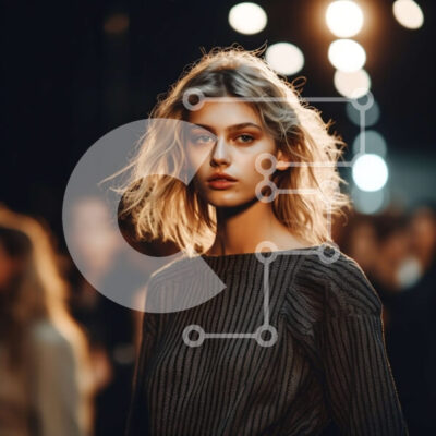 Intra Συλλεκτικό Ξύλινο Παζλ Plywood  4mm - Μοντέλο με ριγέ τοπ και μαύρο παντελόνι Σε Ξύλινο Κουτί - Διαστάσεις: 10x10 cm – 25 κομμάτια - Image 1