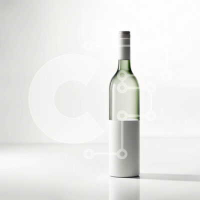 Intra Συλλεκτικό Ξύλινο Παζλ Plywood 4mm - Μπουκάλι λευκό κρασί με πράσινη ετικέτα - Φωτογραφία Αρχείου Σε Ξύλινο Κουτί - Διαστάσεις: 10x10 cm – 25 κομμάτια - Image 1