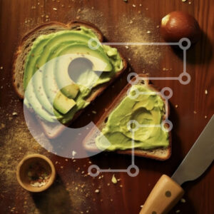 Intra Συλλεκτικό Ξύλινο Παζλ Plywood  4mm - Νόστιμη και υγιεινή συνταγή σάντουιτς με αβοκάντο Σε Ξύλινο Κουτί - Διαστάσεις: 10x10 cm – 25 κομμάτια