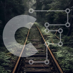 Intra Συλλεκτικό Ξύλινο Παζλ Plywood  4mm - Εγκαταλελειμμένη γραμμή τρένου στο δάσος Σε Ξύλινο Κουτί - Διαστάσεις: 10x10 cm – 25 κομμάτια