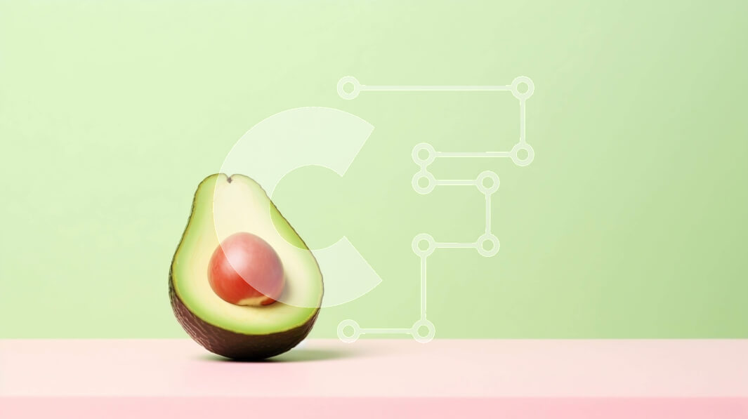 Intra Συλλεκτικό Ξύλινο Παζλ Plywood  4mm - Μισοφαγωμένο αβοκάντο σε ροζ φόντο Σε Ξύλινο Κουτί - Διαστάσεις: 10x10 cm – 25 κομμάτια