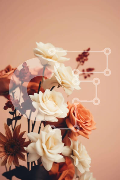 Intra Συλλεκτικό Ξύλινο Παζλ Plywood  4mm - Κομψό φλοράλ κεντρικό κομμάτι με φρέσκα λουλούδια Σε Ξύλινο Κουτί - Διαστάσεις: 10x10 cm – 25 κομμάτια