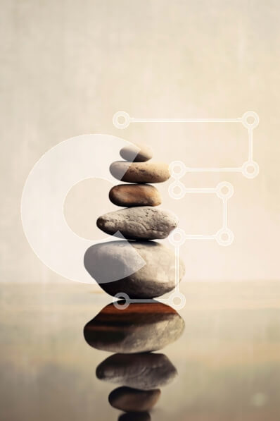 Intra Συλλεκτικό Ξύλινο Παζλ Plywood  4mm - Όμορφη εικόνα μιας στοίβας βράχων σε ένα τραπέζι Σε Ξύλινο Κουτί - Διαστάσεις: 10x10 cm – 25 κομμάτια