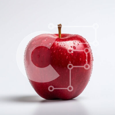 Intra Συλλεκτικό Ξύλινο Παζλ Plywood  4mm - Κόκκινο μήλο με σταγονίδια νερού Σε Ξύλινο Κουτί - Διαστάσεις: 10x10 cm – 25 κομμάτια - Image 1