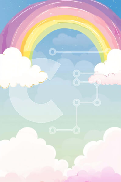 Intra Συλλεκτικό Ξύλινο Παζλ Plywood  4mm - Πολύχρωμο ουράνιο τόξο στον ουρανό με τα γύρω σύννεφα Σε Ξύλινο Κουτί - Διαστάσεις: 10x10 cm – 25 κομμάτια