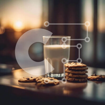 Intra Συλλεκτικό Ξύλινο Παζλ Plywood 4mm - Ποικιλία από μπισκότα και γάλα με φρούτα Σε Ξύλινο Κουτί - Διαστάσεις: 10x10 cm – 25 κομμάτια - Image 1