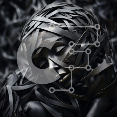 Intra Συλλεκτικό Ξύλινο Παζλ Plywood  4mm - Κοντινό πλάνο του γυναικείου προσώπου σε μαύρο και άσπρο Σε Ξύλινο Κουτί - Διαστάσεις: 10x10 cm – 25 κομμάτια - Image 1