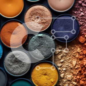 Intra Συλλεκτικό Ξύλινο Παζλ Plywood  4mm - Ζωντανές χρωστικές μακιγιάζ σε μαύρο φόντο Σε Ξύλινο Κουτί - Διαστάσεις: 10x10 cm – 25 κομμάτια