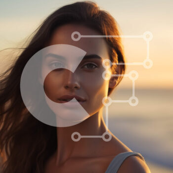 Intra Συλλεκτικό Ξύλινο Παζλ Plywood  4mm - Όμορφη γυναίκα στην παραλία στο ηλιοβασίλεμα Σε Ξύλινο Κουτί - Διαστάσεις: 10x10 cm – 25 κομμάτια - Image 1