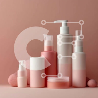 Intra Συλλεκτικό Ξύλινο Παζλ Plywood  4mm - Pink Skin Care Products - Face Wash, Moisturizer, Serum Σε Ξύλινο Κουτί - Διαστάσεις: 10x10 cm – 25 κομμάτια - Image 1