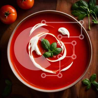 Intra Συλλεκτικό Ξύλινο Παζλ Plywood  4mm - Νόστιμη σούπα ντομάτας με κρέμα Σε Ξύλινο Κουτί - Διαστάσεις: 10x10 cm – 25 κομμάτια - Image 1