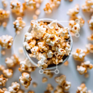 Intra Συλλεκτικό Ξύλινο Παζλ Plywood  4mm - Νόστιμο μπολ ποπ κορν με μείγμα λευκών και κίτρινων πυρήνων Σε Ξύλινο Κουτί - Διαστάσεις: 10x10 cm – 25 κομμάτια