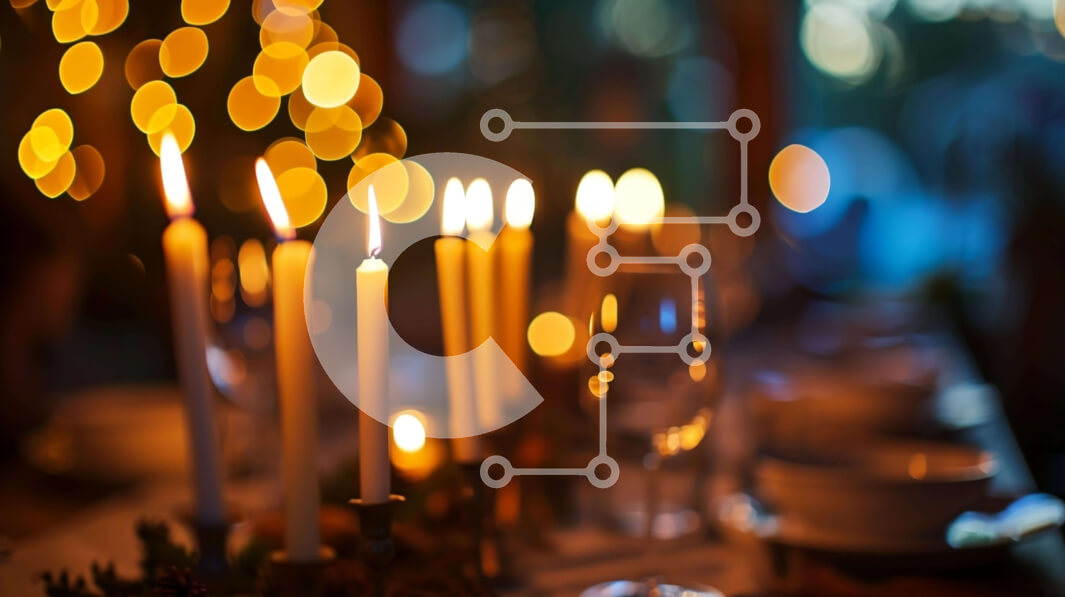 Intra Συλλεκτικό Ξύλινο Παζλ Plywood  4mm - Κομψή τραπεζαρία διακοσμημένη με κεριά και ασημικά Σε Ξύλινο Κουτί - Διαστάσεις: 10x10 cm – 25 κομμάτια