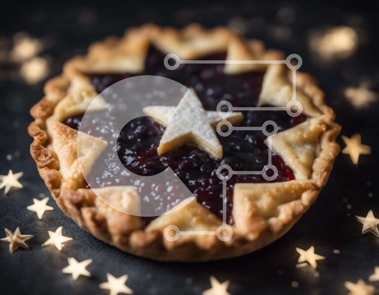 Intra Συλλεκτικό Ξύλινο Παζλ Plywood  4mm - Blueberry Star Pie για τις γιορτές Σε Ξύλινο Κουτί - Διαστάσεις: 10x10 cm – 25 κομμάτια