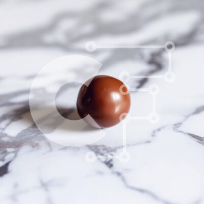 Intra Συλλεκτικό Ξύλινο Παζλ Plywood  4mm - Μονή σοκολατένια μπάλα σε μαρμάρινο τραπέζι Σε Ξύλινο Κουτί - Διαστάσεις: 10x10 cm – 25 κομμάτια - Image 1