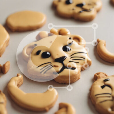 Intra Συλλεκτικό Ξύλινο Παζλ Plywood  4mm - Μπισκότα σε σχήμα ζώου διακοσμημένα με διαφορετικά σχέδια Σε Ξύλινο Κουτί - Διαστάσεις: 10x10 cm – 25 κομμάτια - Image 1