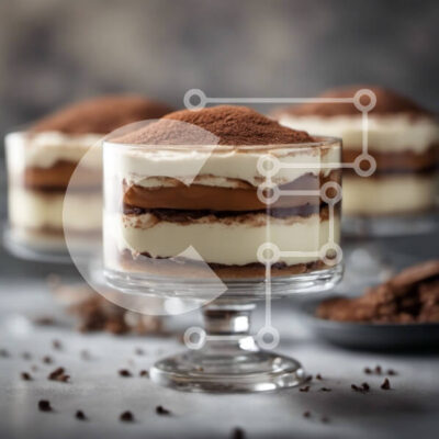 Intra Συλλεκτικό Ξύλινο Παζλ Plywood  4mm - Trio of Desserts σε Clear Glass Cup Σε Ξύλινο Κουτί - Διαστάσεις: 10x10 cm – 25 κομμάτια - Image 1