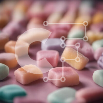 Intra Συλλεκτικό Ξύλινο Παζλ Plywood  4mm - Πολύχρωμοι κύβοι καραμέλας στο τραπέζι Σε Ξύλινο Κουτί - Διαστάσεις: 10x10 cm – 25 κομμάτια - Image 1