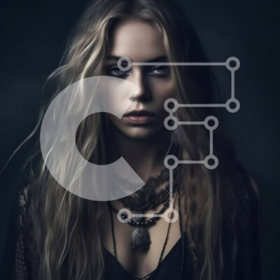 Intra Συλλεκτικό Ξύλινο Παζλ Plywood 4mm - Όμορφη ξανθιά γυναίκα με διαπεραστικά μπλε μάτια Σε Ξύλινο Κουτί - Διαστάσεις: 10x10 cm – 25 κομμάτια - Image 1