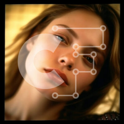 Intra Συλλεκτικό Ξύλινο Παζλ Plywood  4mm - Γαλήνιο πορτρέτο μιας νεαρής γυναίκας με μακριά ξανθά μαλλιά και μπλε μάτια Σε Ξύλινο Κουτί - Διαστάσεις: 10x10 cm – 25 κομμάτια - Image 1