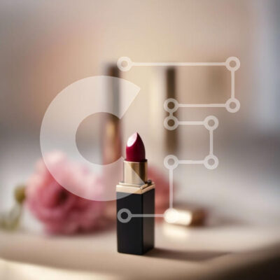 Intra Συλλεκτικό Ξύλινο Παζλ Plywood  4mm - Κοντινό πλάνο κόκκινο κραγιόν σε λευκή επιφάνεια Σε Ξύλινο Κουτί - Διαστάσεις: 10x10 cm – 25 κομμάτια - Image 1